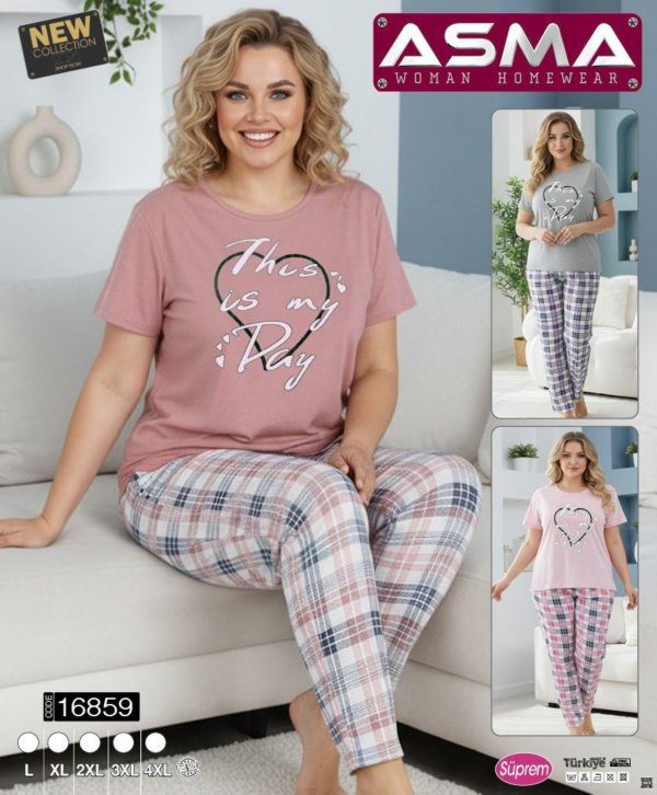 Piżama damska Roz L-4XL, Mix  kolor Paczka 10 szt