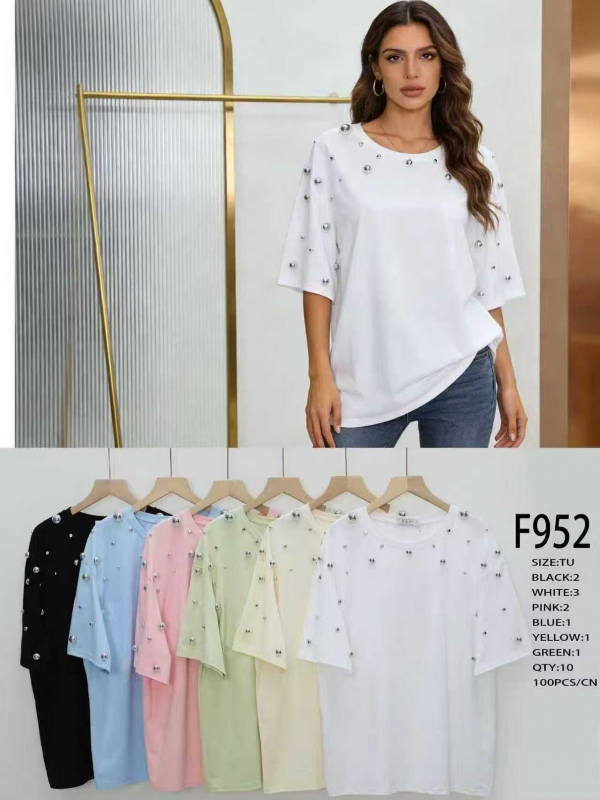 Bluzki damskie Roz Standard, 1 Kolor Paczka 10 szt