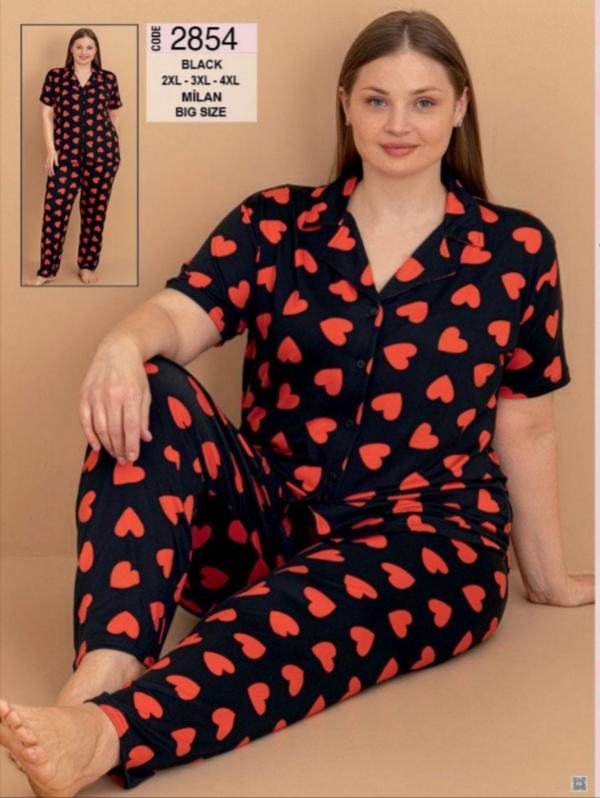 Piżama damska Roz 2XL-4XL, Mix kolor Paczka 8 szt