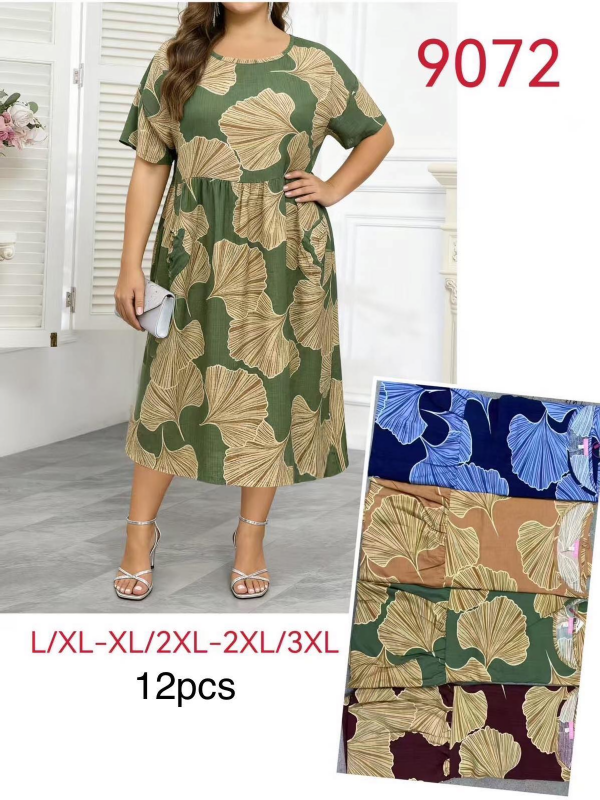  Sukienki damskie Roz L-3XL, Mix Kolor Paczka 12 szt 1