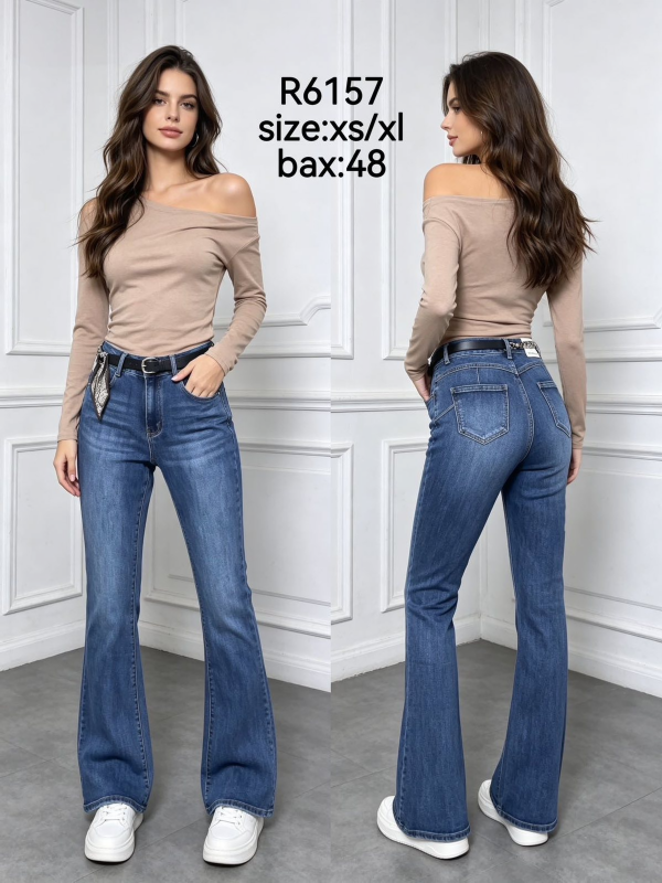 Spodnie damskie jeansy Roz XS-XL, 1 Kolor Paczka 12 szt
