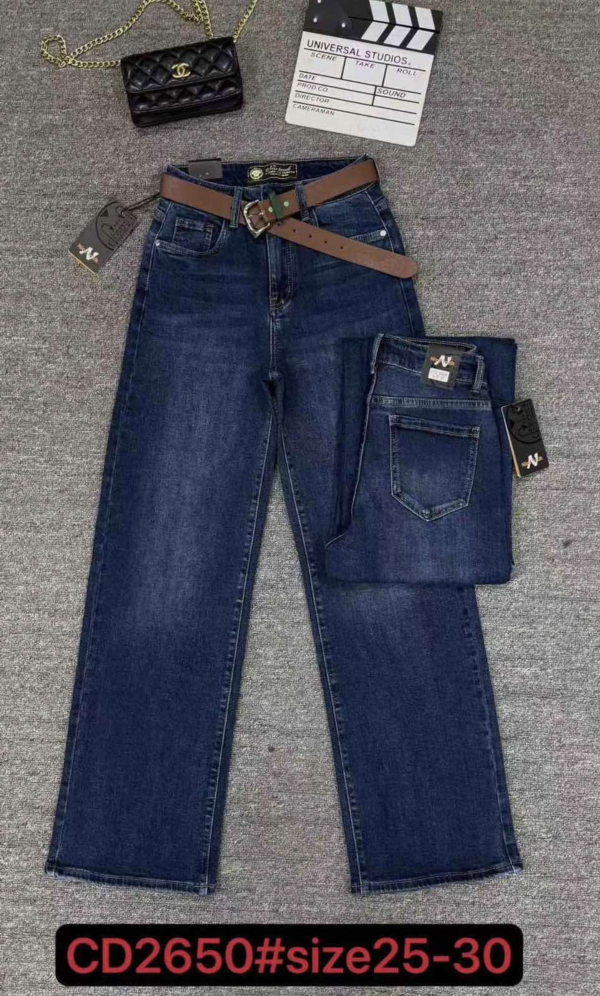 Spodnie damskie jeansy Roz 25-30, 1 Kolor Paczka 10 szt