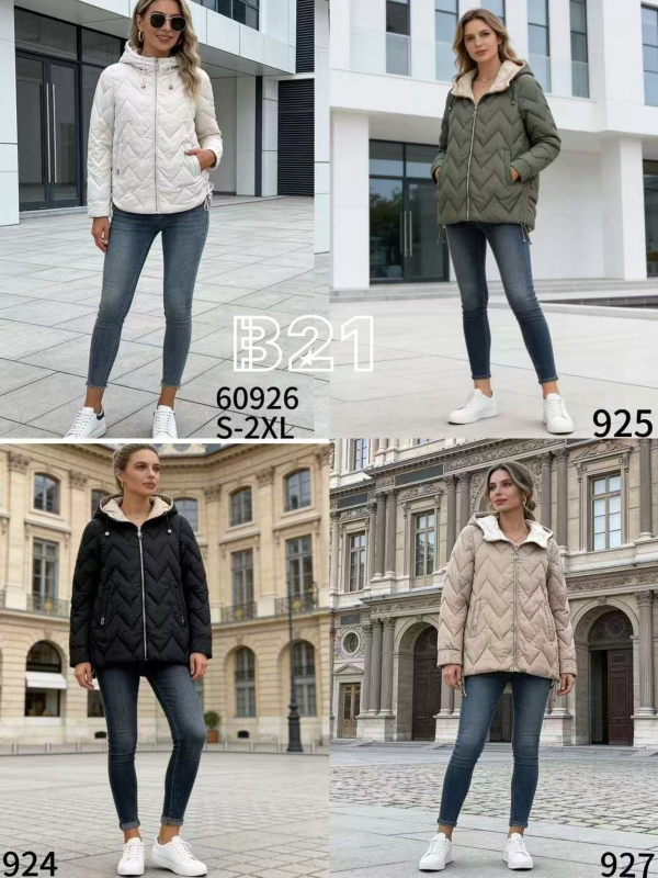 Kurtki damskie cienki Roz 3XL-7XL, 1 Kolor Paczka 5 szt