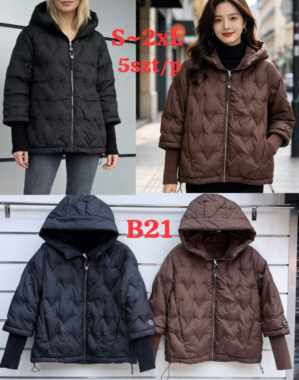 Kurtki damskie cienki Roz S-2XL, 1 Kolor Paczka 5 szt