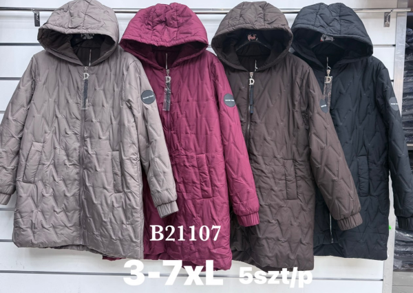 Kurtki damskie cienki Roz 3XL-7XL, 1 Kolor Paczka 5 szt