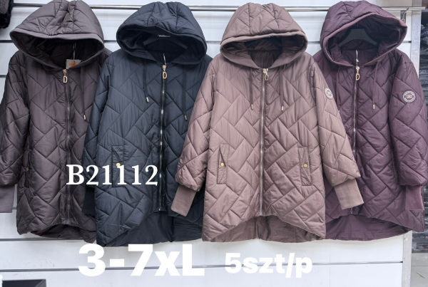 Kurtki damskie cienki Roz 3XL-7XL, 1 Kolor Paczka 5 szt