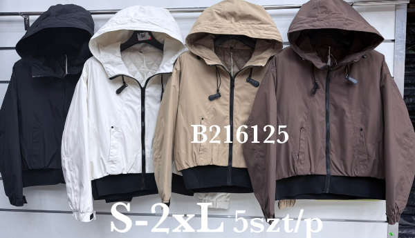 Kurtki damskie cienki Roz S-2XL, 1 Kolor Paczka 5 szt