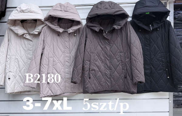 Kurtki damskie cienki Roz 3XL-7XL, 1 Kolor Paczka 5 szt
