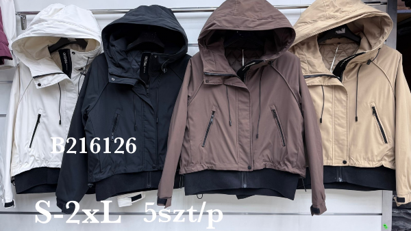 Kurtki damskie cienki Roz S-2XL, 1 Kolor Paczka 5 szt