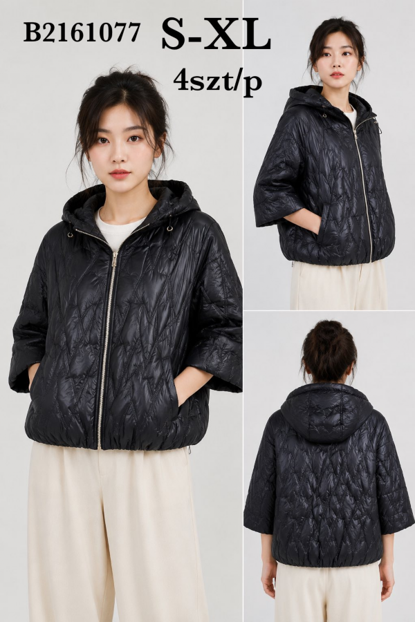 Kurtki damskie cienki Roz S-XL, 1 Kolor Paczka 4 szt
