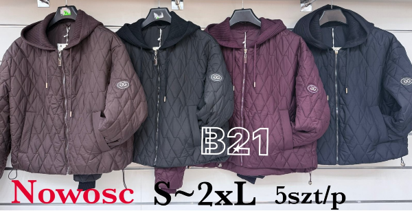 Kurtki damskie cienki Roz S-2XL, 1 Kolor Paczka 5 szt