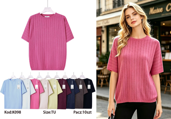 Bluzki damskie Roz Standard, Mix Kolor Paczka 10 szt