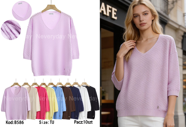 Bluzki damskie Roz Standard, Mix Kolor Paczka 10 szt