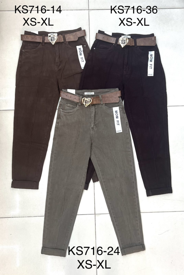 Spodnie damskie jeansy Roz XS-XL, 1 Kolor Paczka 10 szt