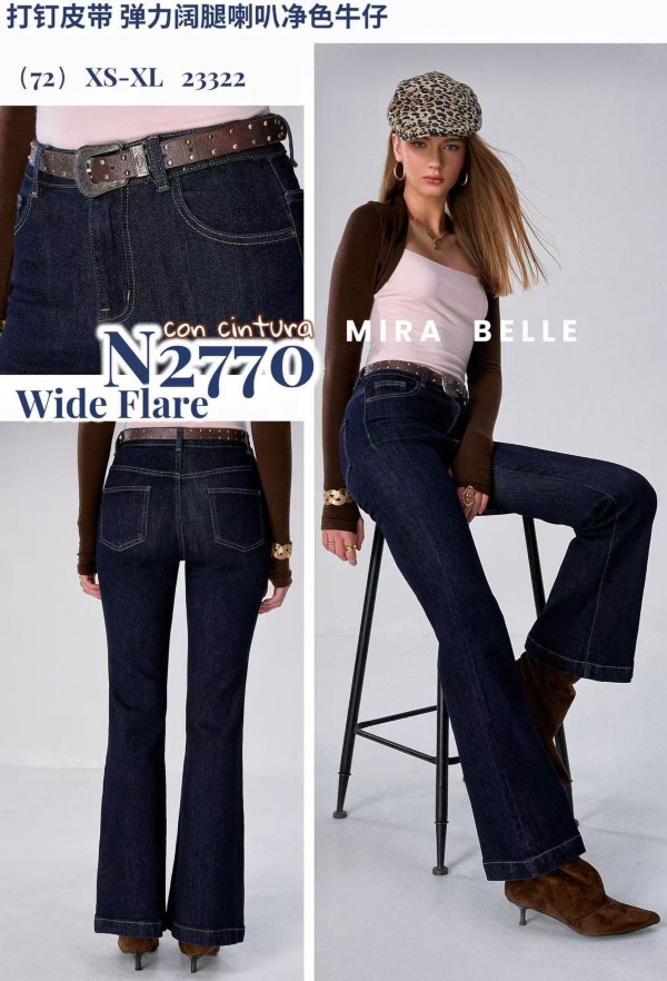 Spodnie damskie jeansy Roz XS-XL, 1 Kolor Paczka 12 szt