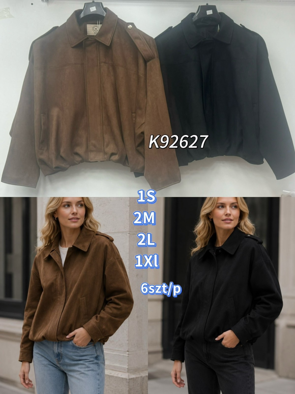 Kurtki damskie cienkiRoz S/M-L/XL, 1 Kolor Paczka 6 szt