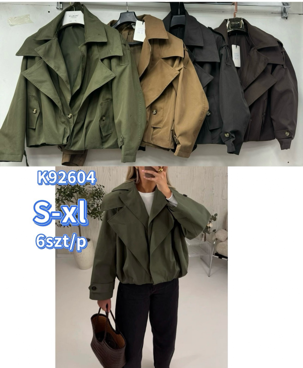 Kurtki damskie cienkiRoz S/M-L/XL, 1 Kolor Paczka 6 szt