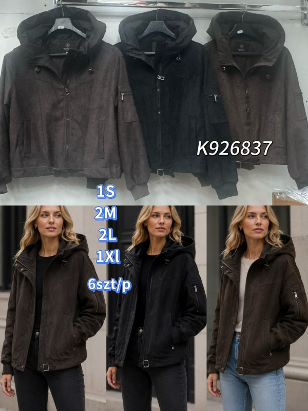 Kurtki damskie cienkiRoz S/M-L/XL, 1 Kolor Paczka 6 szt