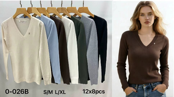 Swetry damskie Roz S/M-L/XL, Mix Kolor Paczka 8 szt