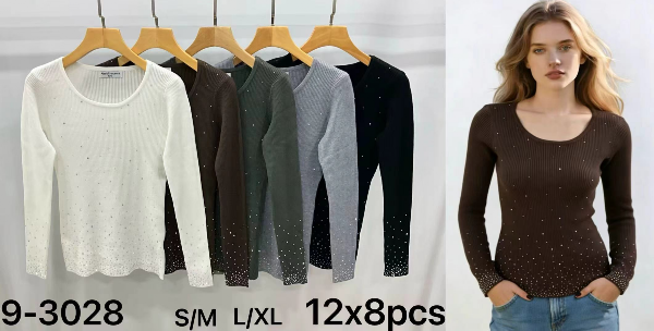 Swetry damskie Roz S/M-L/XL, Mix Kolor Paczka 8 szt