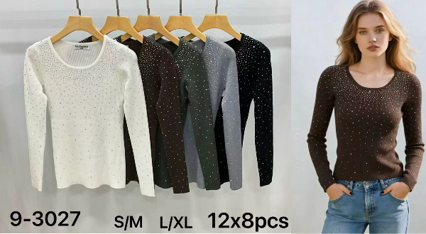 Swetry damskie Roz S/M-L/XL, Mix Kolor Paczka 8 szt
