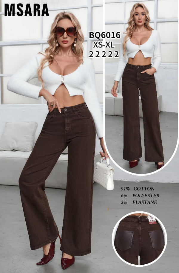 Spodnie damskie jeansy Roz XS-XL, 1 Kolor Paczka 10 szt