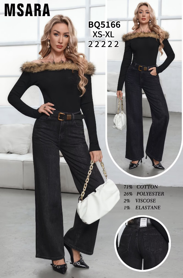 Spodnie damskie jeansy Roz XS-XL, 1 Kolor Paczka 10 szt