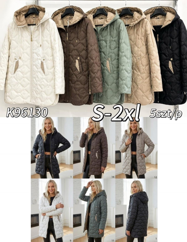 Kurtki damskie cienki Roz S-2XL, 1 Kolor Paczka 5 szt