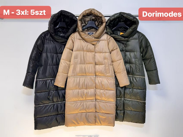 Kurtki damskie cienki Roz M-3XL, 1 kolor Paczka 5 szt
