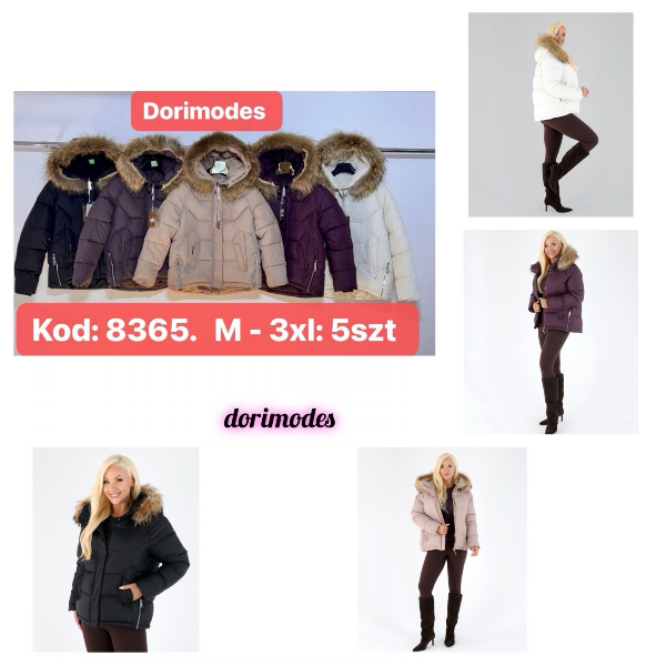 Kurtki damskie cienki Roz M-2XL, 1 kolor Paczka 5 szt