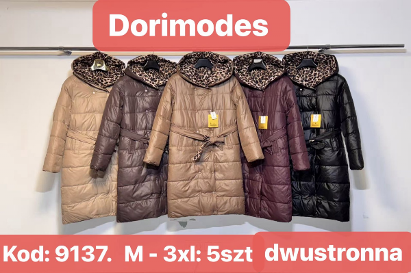 Kurtki damskie cienki Roz M-2XL, 1 kolor Paczka 5 szt