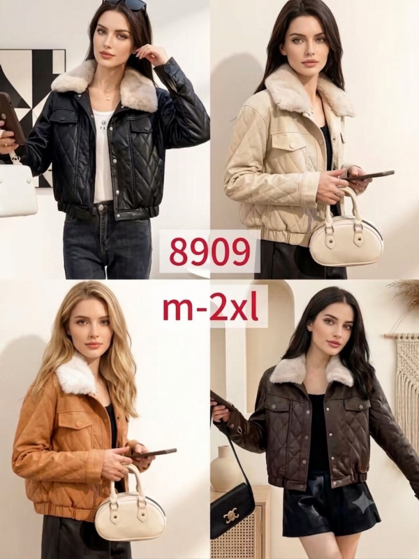 Kurtki damskie cienki Roz M-2XL, 1 Kolor Paczka 5 szt