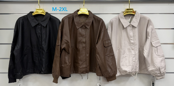 Kurtki damskie skórzana Roz M-2XL, 1 Kolor Paczka 5 szt