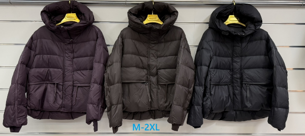 Kurtki damskie zimowe Roz M-2XL, 1 Kolor Paczka 5 szt