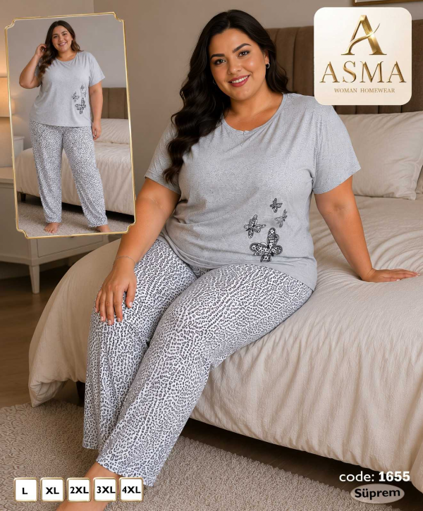 Piżama damska Roz L-4XL, Mix kolor Paczka 12 szt