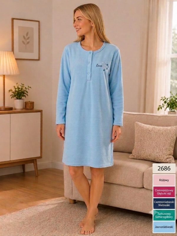 Piżama damska Roz M-3XL, Mix kolor Paczka 12 szt
