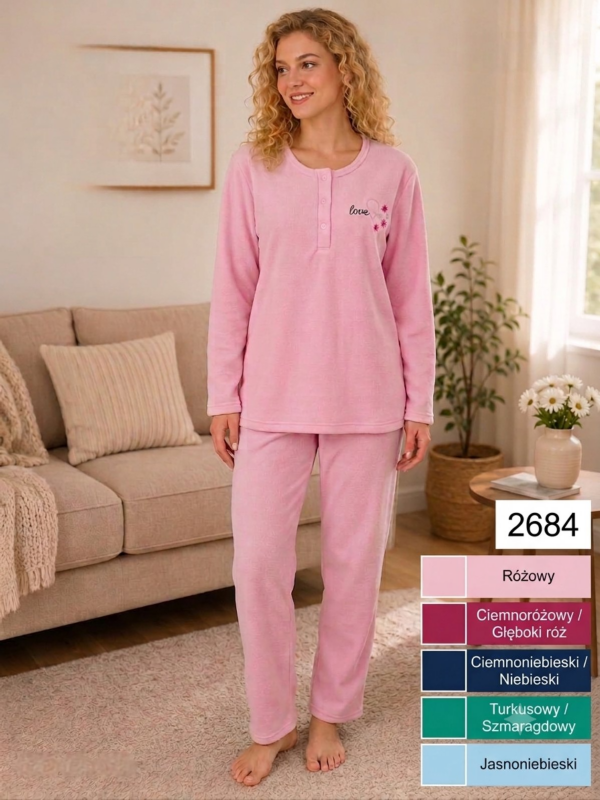 Piżama damska Roz M-3XL, Mix kolor Paczka 12 szt
