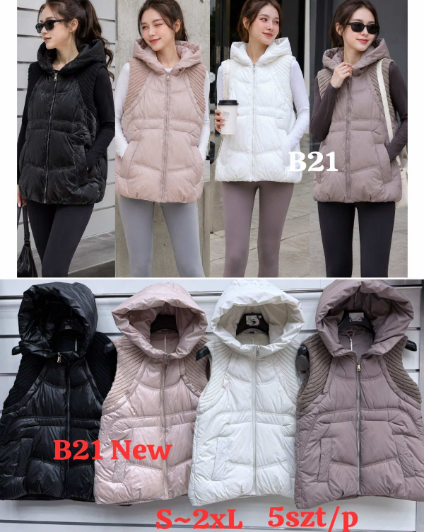 Kamizelki damskie  Roz S-2XL, 1 Kolor Paczka 5 szt