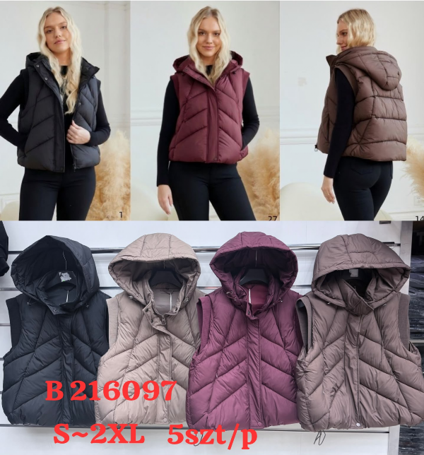 Kamizelki damskie  Roz S-2XL, 1 Kolor Paczka 5 szt
