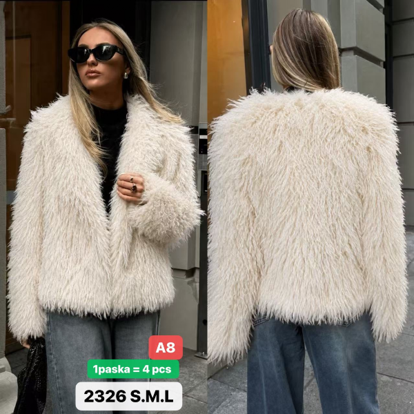 Kurtka alpaka damkie Roz S-M-L, 1 Kolor Paczka 3 szt