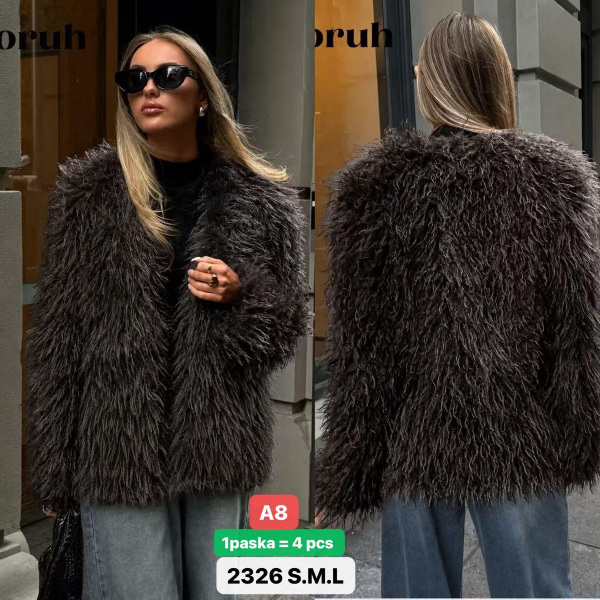 Kurtka alpaka damkie Roz S-M-L, 1 Kolor Paczka 4 szt