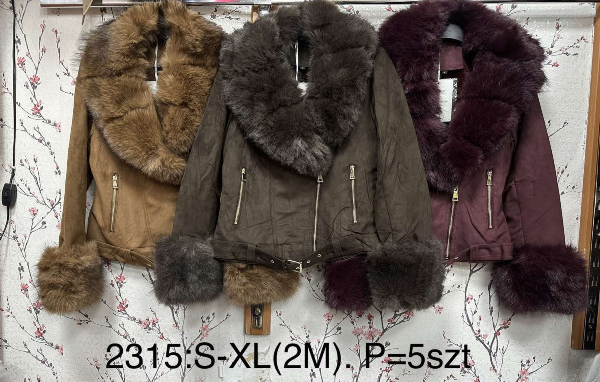 Kurtki damskie cienki Roz S-XL, 1 Kolor Paczka 5 szt
