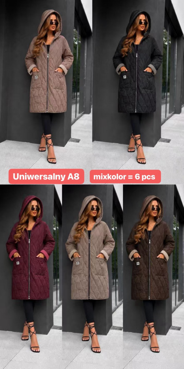 Kurtki damskie cienki Roz S-XL, 1 Kolor Paczka 6 szt