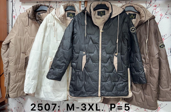 Kurtki damskie cienki Roz M-3XL, 1 Kolor Paczka 5 szt