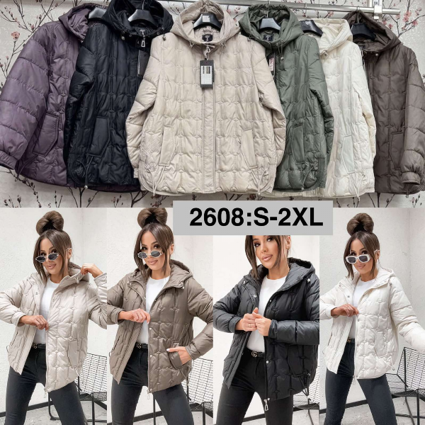 Kurtki damskie cienki Roz S-2XL, 1 Kolor Paczka 5 szt