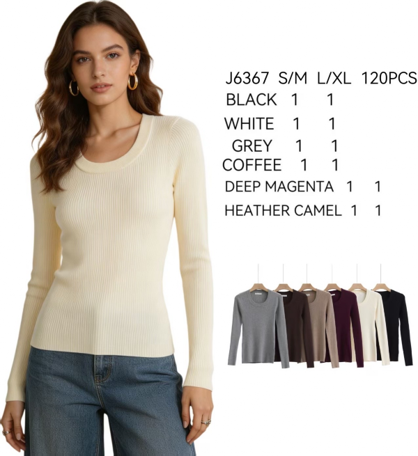 Swetry damskie Roz S/M-L/XL, Mix Kolor Paczka 12 szt