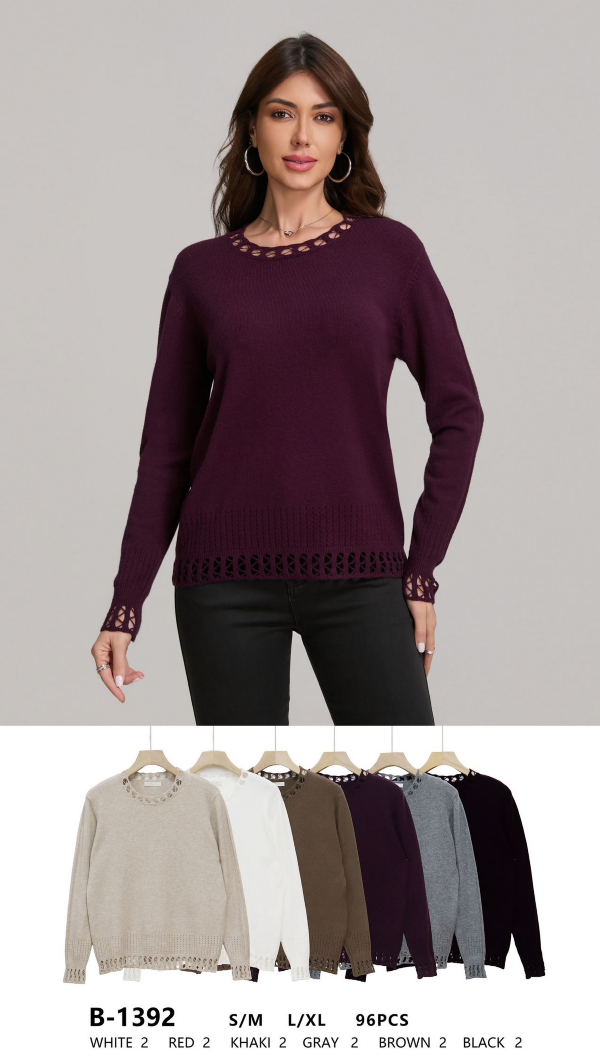 Swetry damskie Roz S/M-L/XL, Mix Kolor Paczka 12 szt