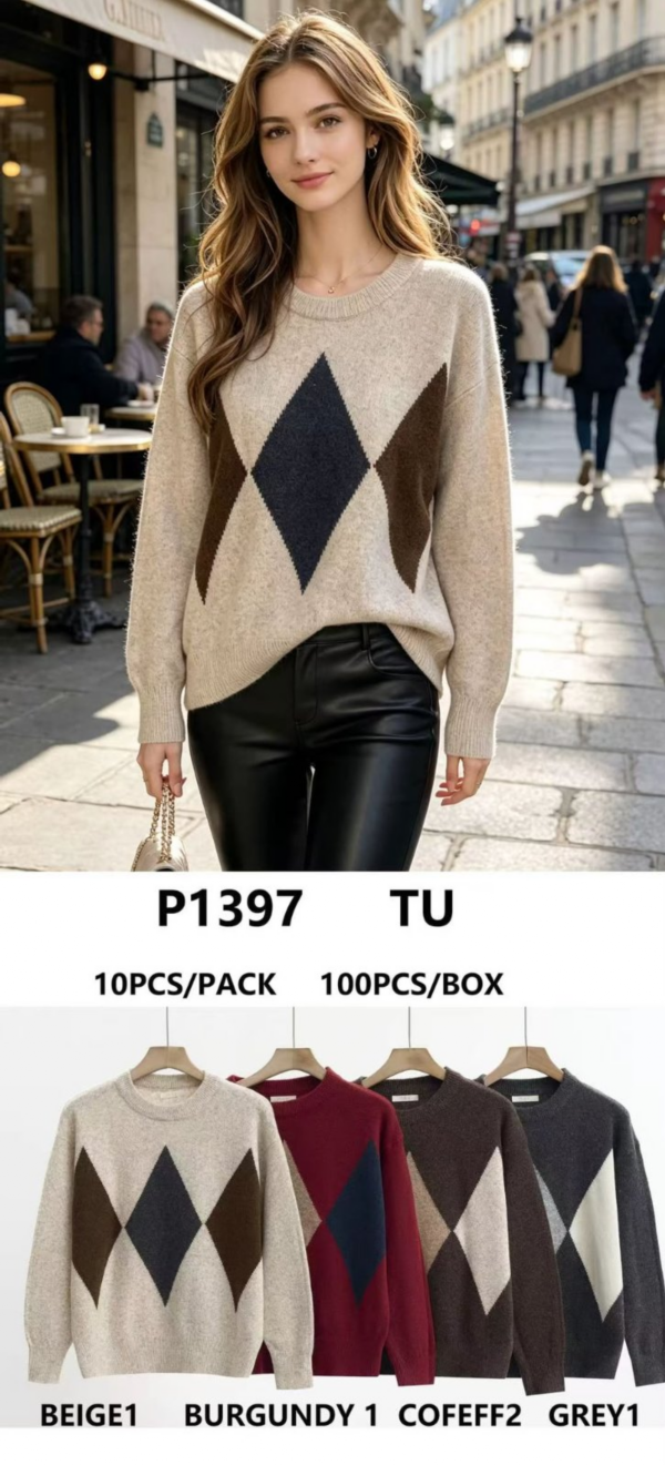Swetry damskie Roz Standard, Mix Kolor Paczka 7 szt