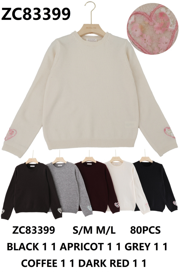 Swetry damskie (Francja produkt) Roz S/M-L/XL, Mix Kolor .Paczka 10 szt