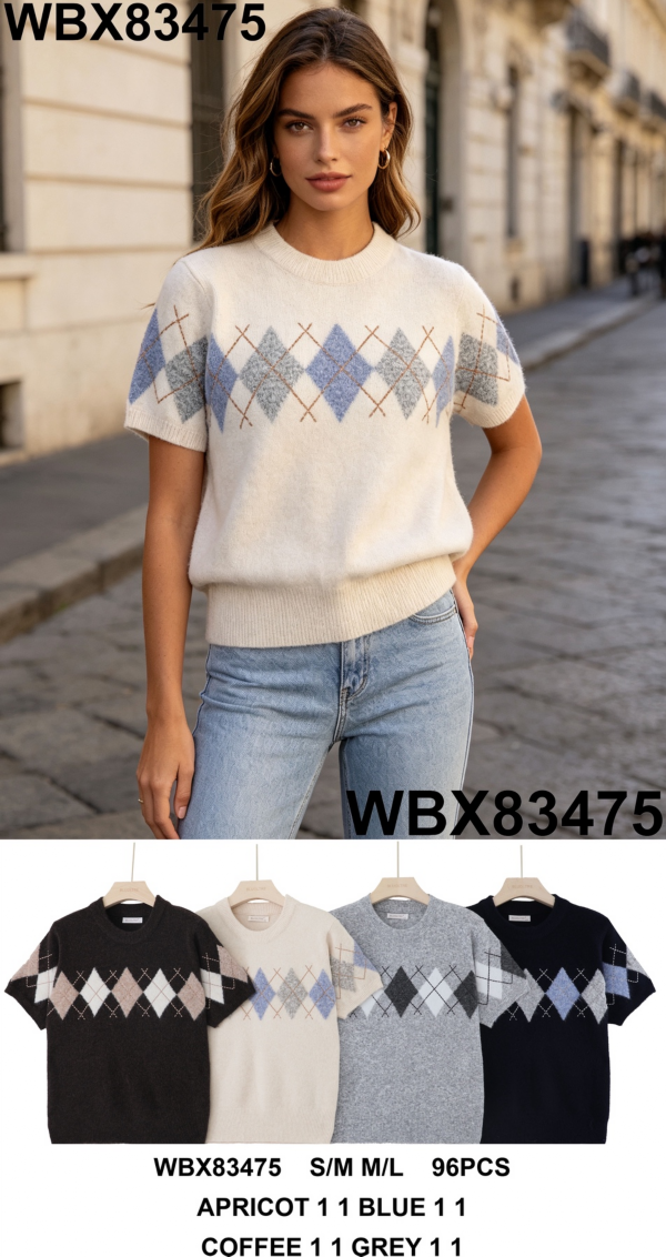 Swetry damskie (Francja produkt) Roz S/M-L/XL, Mix Kolor .Paczka 10 szt